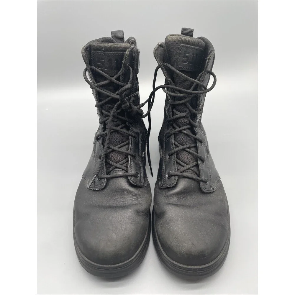 5.11 Tactical Speed 4.0 Side Zip Boots Mens 12 Leather Work 12454-019 Black W